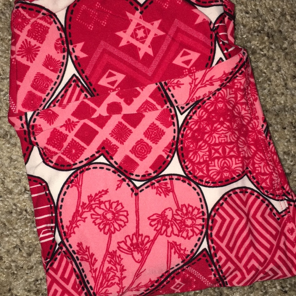 Lularoe patchwork heart leggings